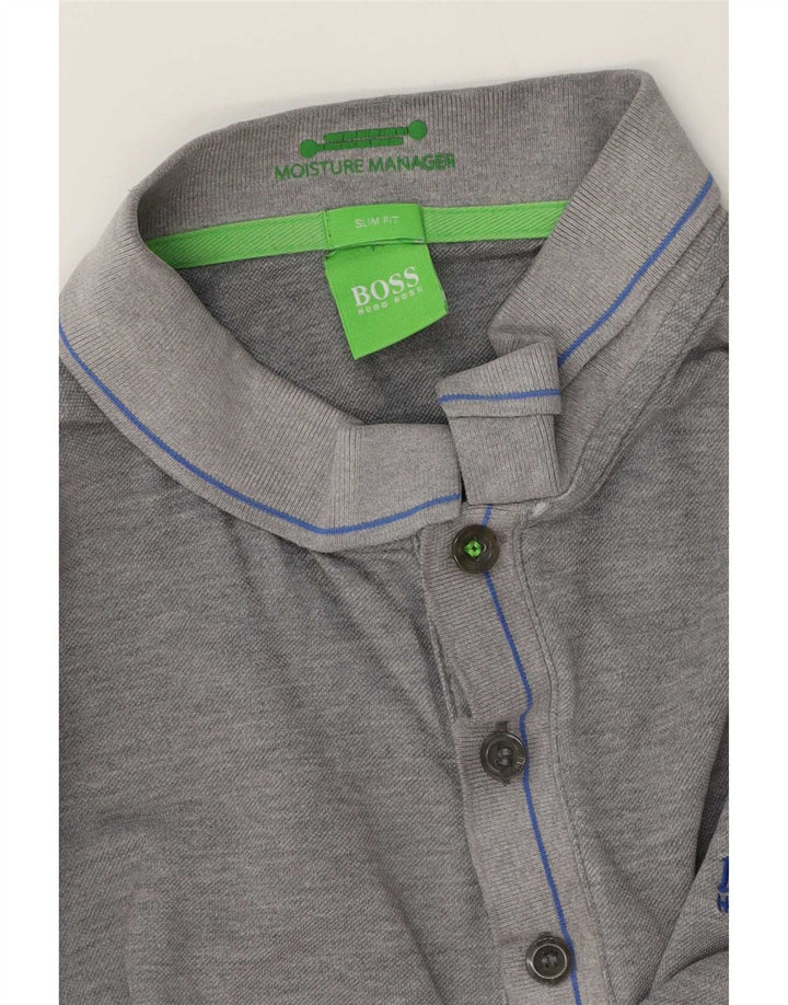 Camisa polo masculina Hugo Boss Slim Fit XL cinza