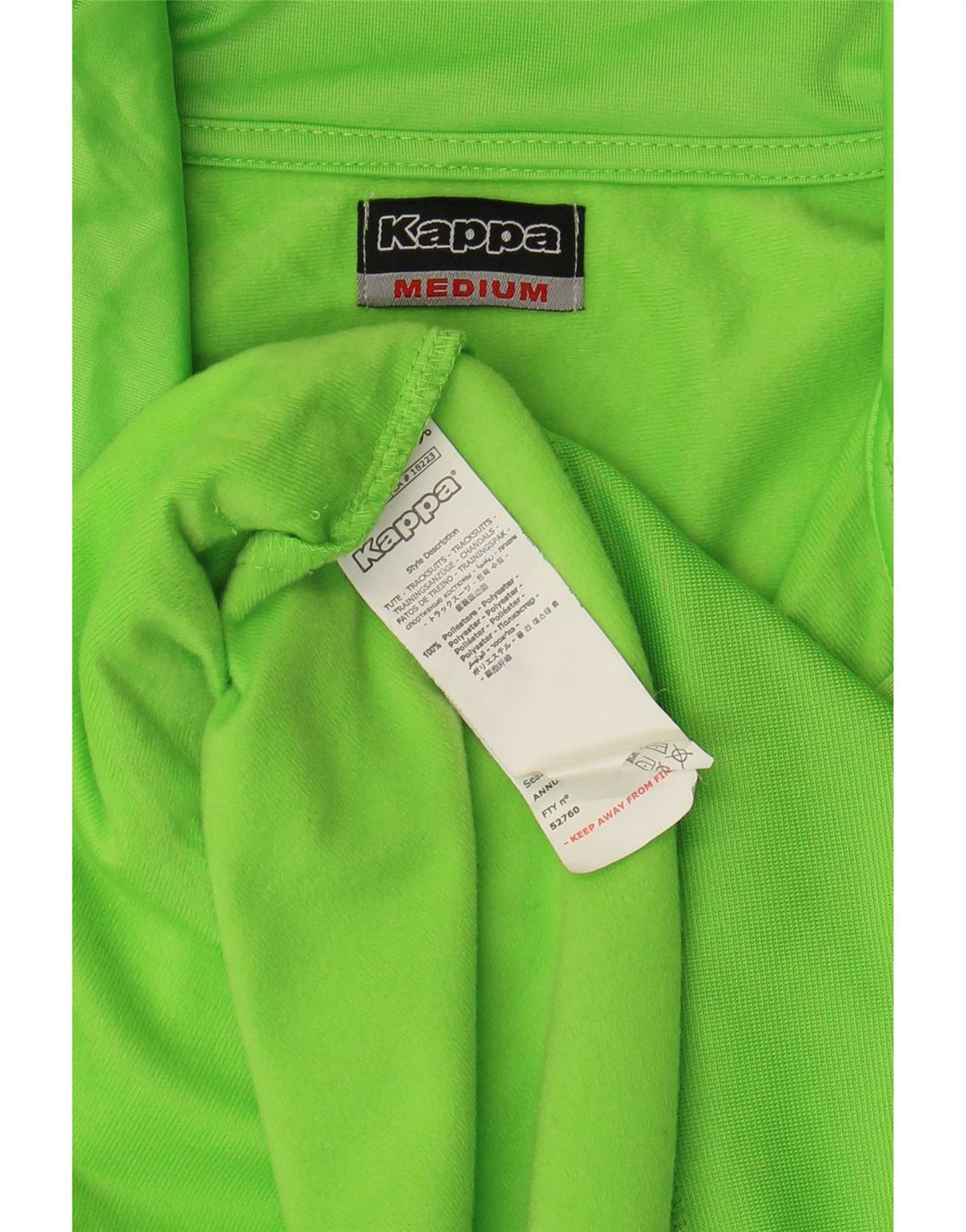 Kappa Mens Treino Top Jacket Medium Green Colourblock Poliéster