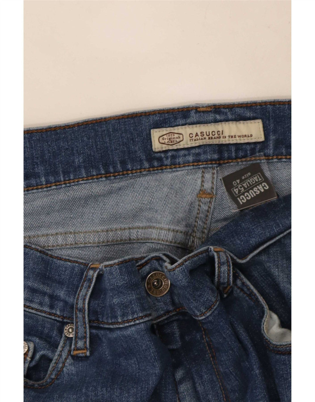 Casucci Calça Jeans Reta Masculina W40 L32 Azul Algodão