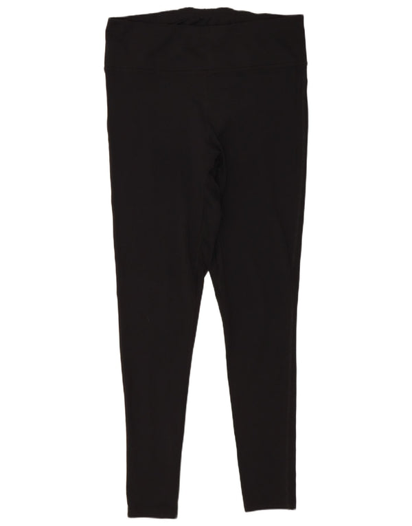 Leggings femininos Marks & Spencer UK 12 poliéster preto médio