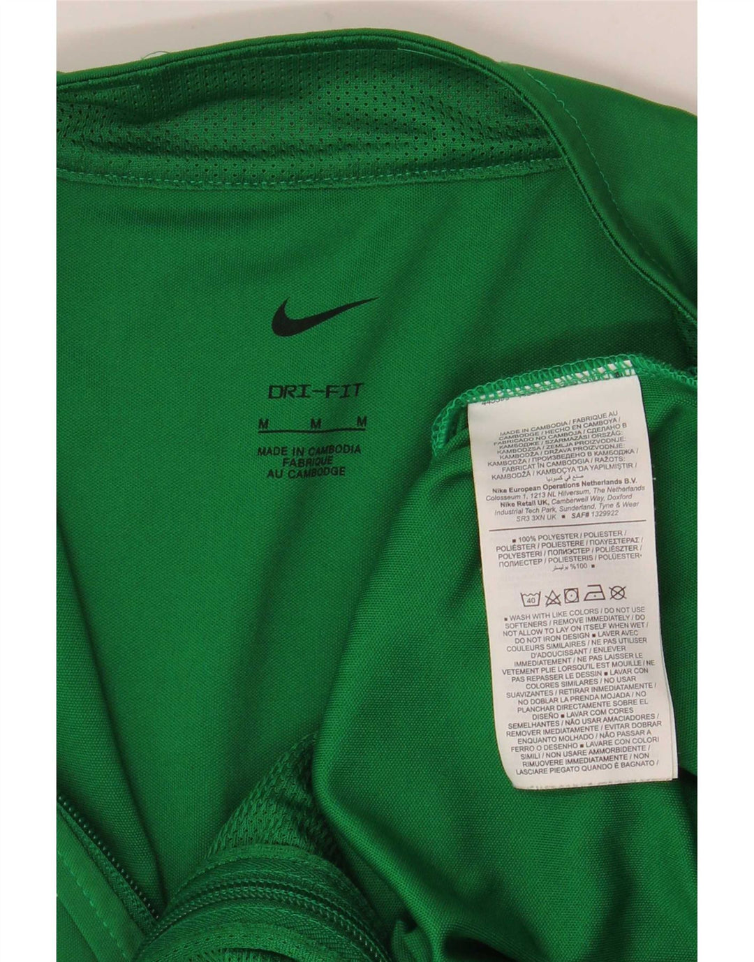 Nike Mens Dri Fit Tracksuit Top Jaqueta Poliéster Verde Médio