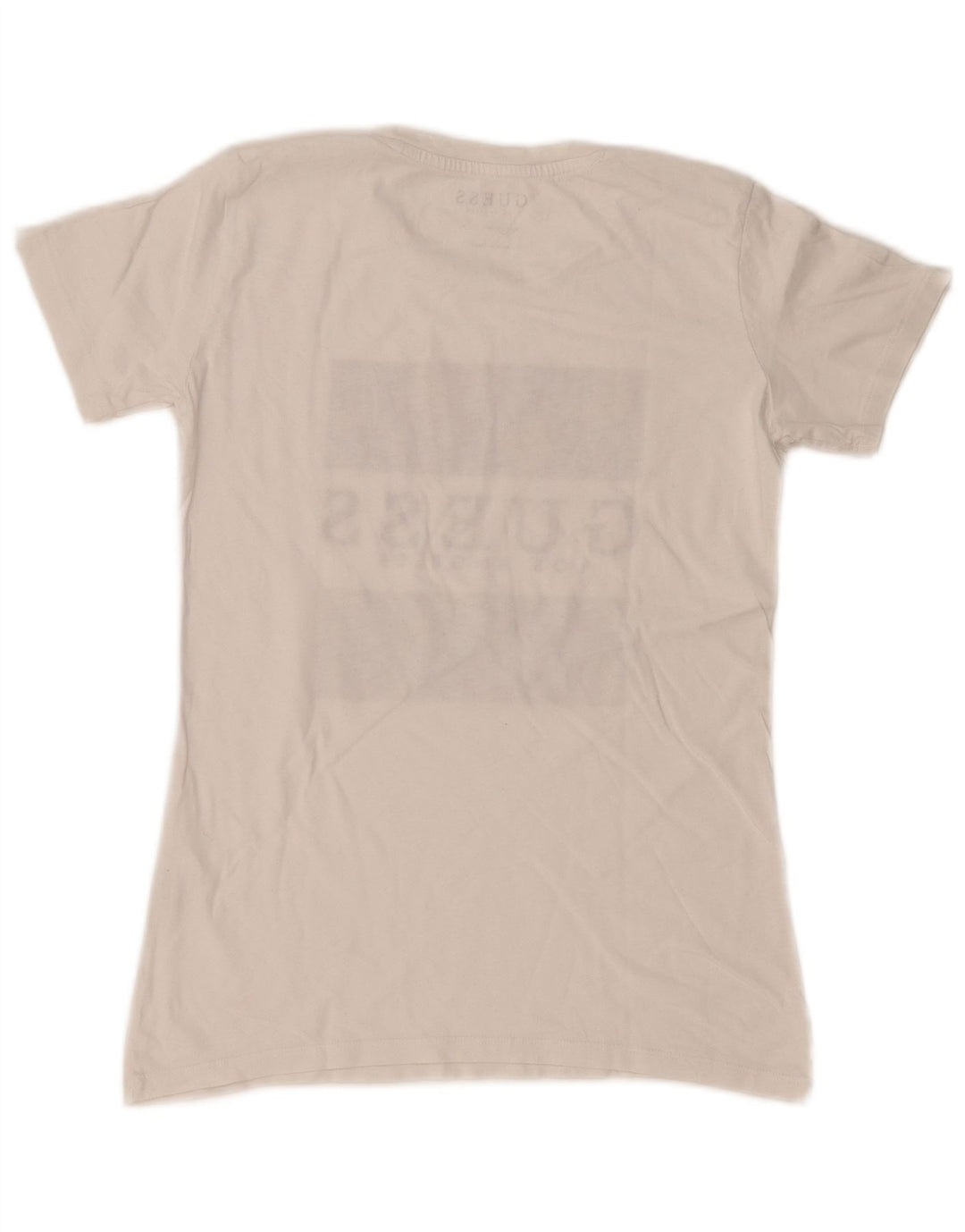 Camiseta feminina Guess com estampa gráfica UK 10 pequena branca