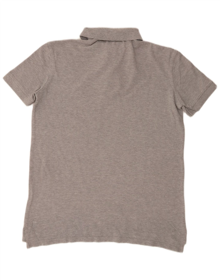Camisa polo masculina Tommy Hilfiger algodão manchado cinza médio
