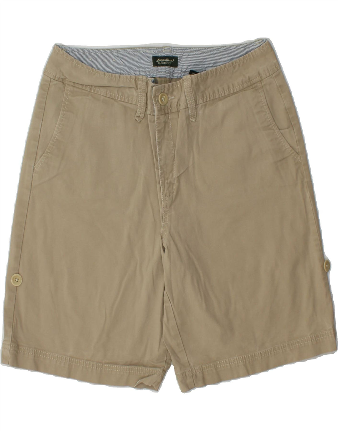 EDDIE BAUER Womens Blakely Fit Bermuda Shorts US 12 Large W34 Beige Cotton Vintage Eddie Bauer and Second-Hand Eddie Bauer from Messina Hembry 