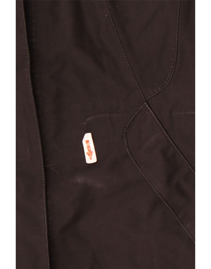 Casaco corta-vento feminino com capuz Jack Wolfskin Reino Unido 16 grande poliéster preto