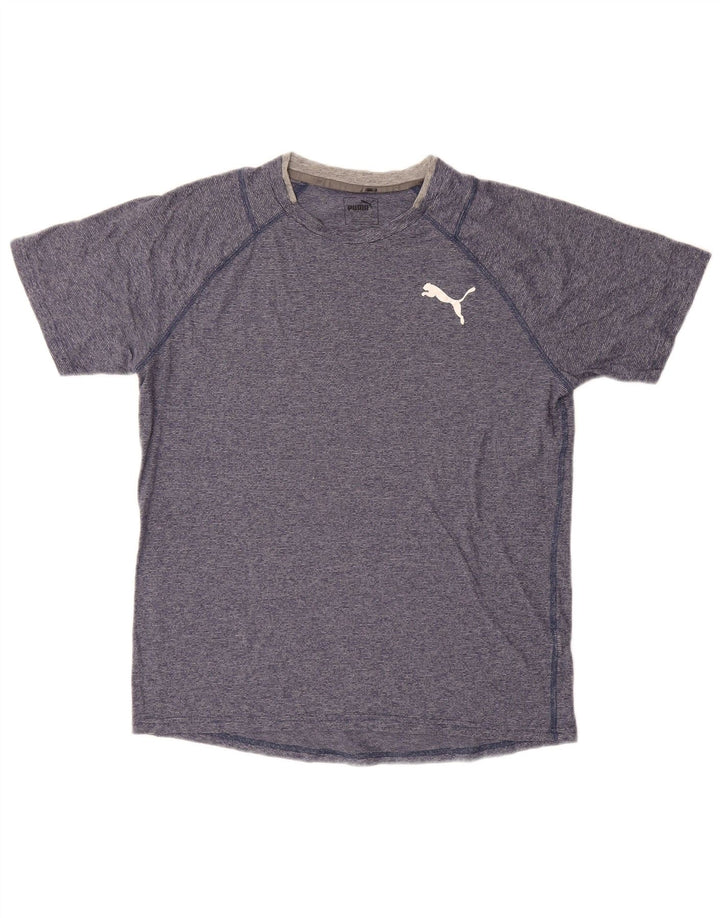 Camiseta masculina PUMA listrada azul média