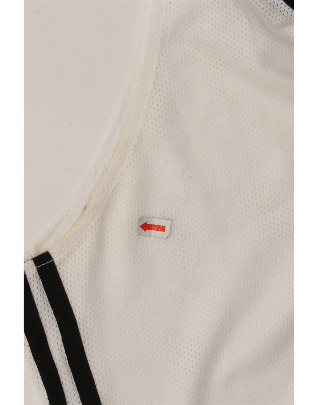 ADIDAS Womens Crop Vest Top UK 16 Grande Poliéster Branco