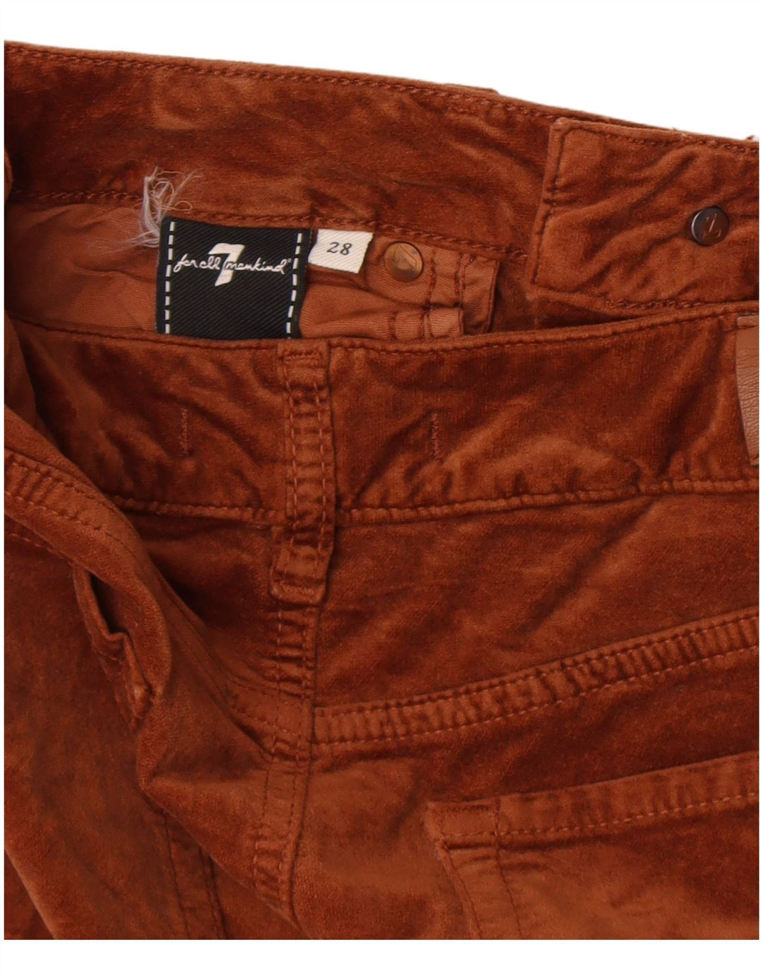 7 For All Mankind Calça feminina casual bootcut W28 L32 marrom