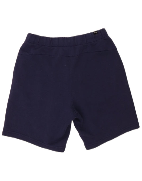 Shorts esportivos gráficos masculinos Puma pequenos azul marinho