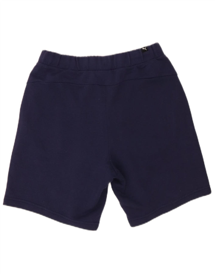Shorts esportivos gráficos masculinos Puma pequenos azul marinho