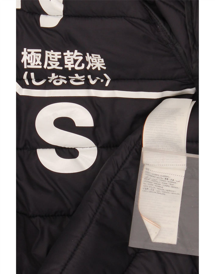 Jaqueta acolchoada masculina Superdry UK 36 pequena azul marinho nylon