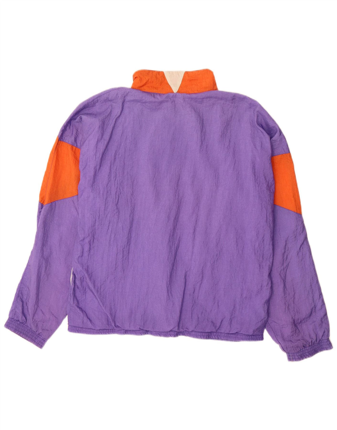 Frank Shorter Jaqueta masculina de agasalho grande roxo colorido em nylon