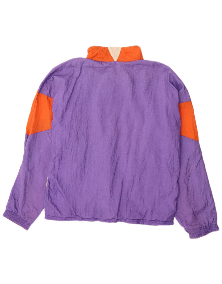 Frank Shorter Jaqueta masculina de agasalho grande roxo colorido em nylon