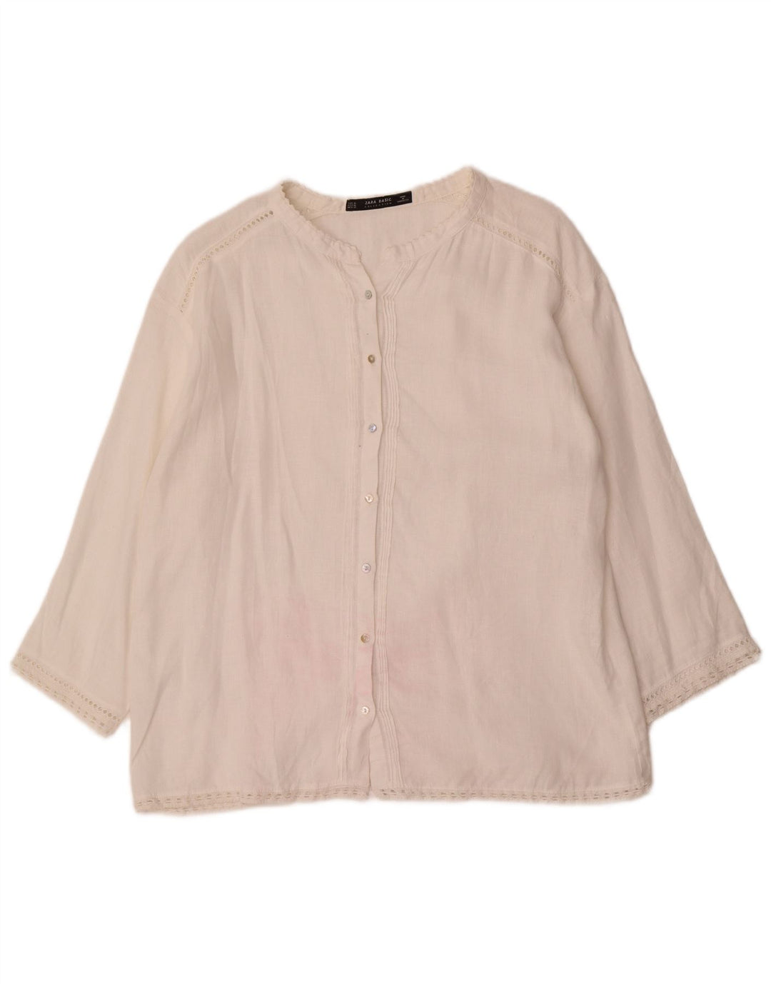 Blusa camisa feminina Zara UK 18 XL branca