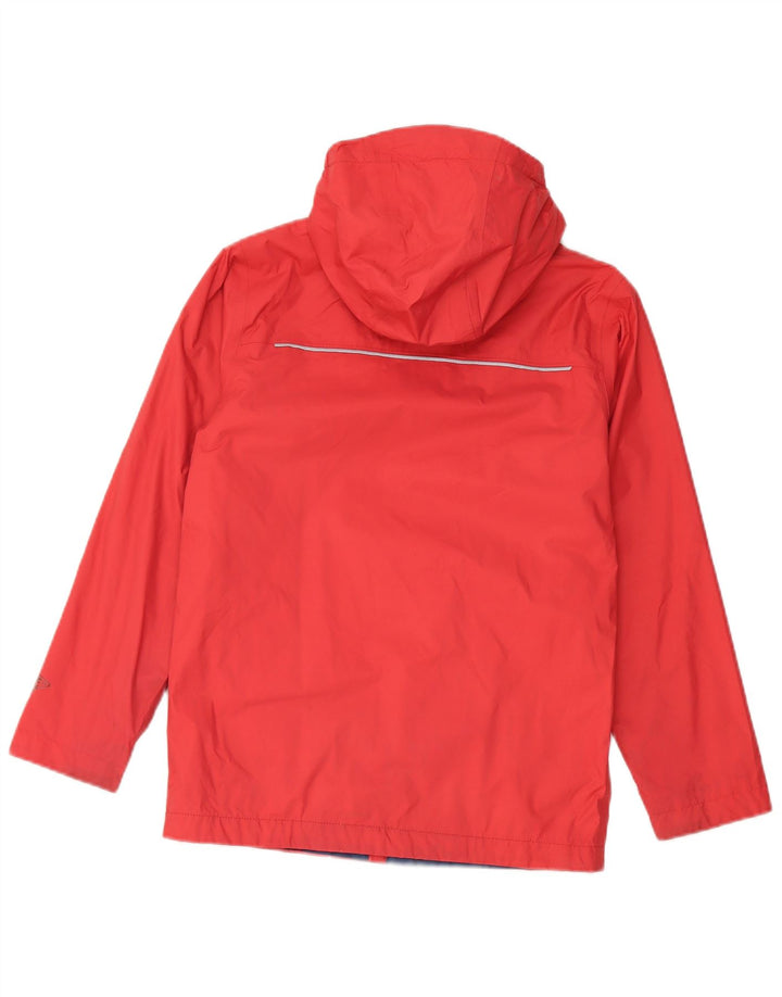 Jaqueta de chuva feminina com capuz COLUMBIA Reino Unido 12 nylon vermelho médio