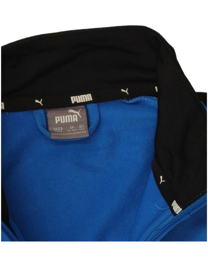 Jaqueta Puma Boys Graphic Tracksuit Top 13-14 anos Azul Colorblock