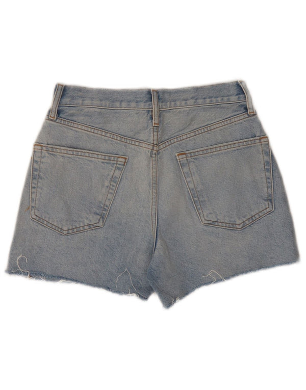 Shorts jeans feminino Zara EU 34 2XS W24 azul algodão