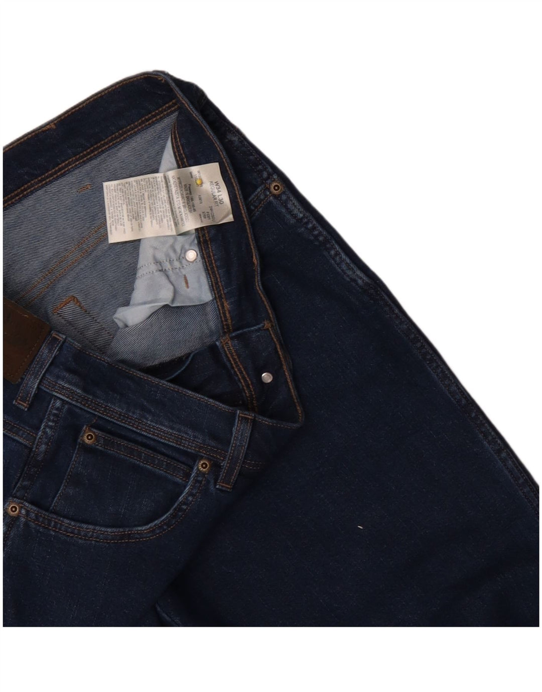 Wrangler Mens Regular Fit Jeans Reta W34 L30 Azul Algodão