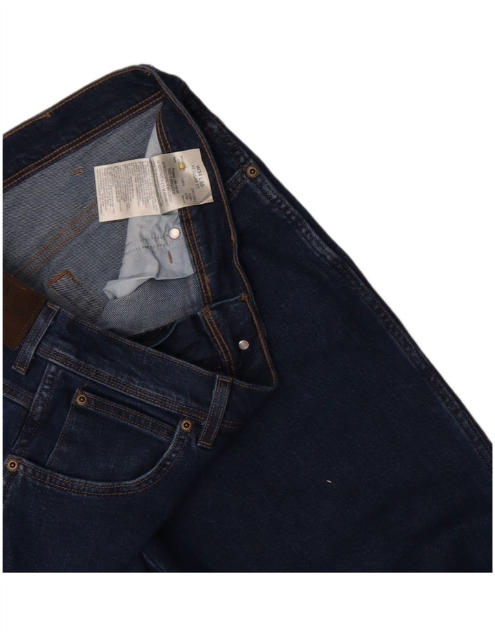 Wrangler Mens Regular Fit Jeans Reta W34 L30 Azul Algodão