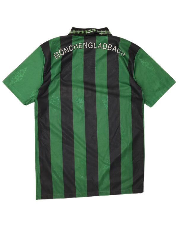 Reebok Mens Borussia Monchengladbach away 1995-1996 Camisa Verde Médio