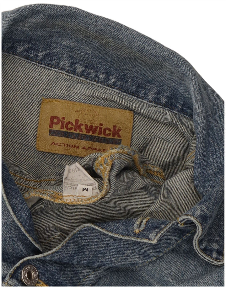 Jaqueta jeans masculina Pickwick UK 38 algodão azul médio