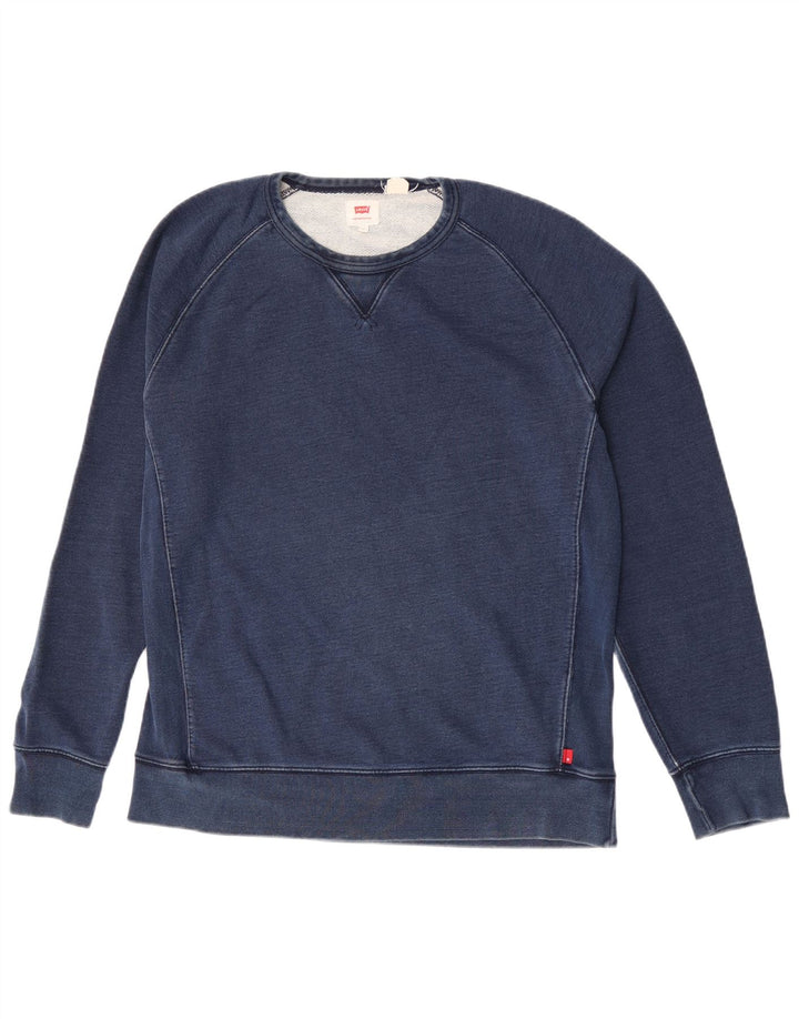 Moletom masculino Levi's Jumper grande algodão azul marinho