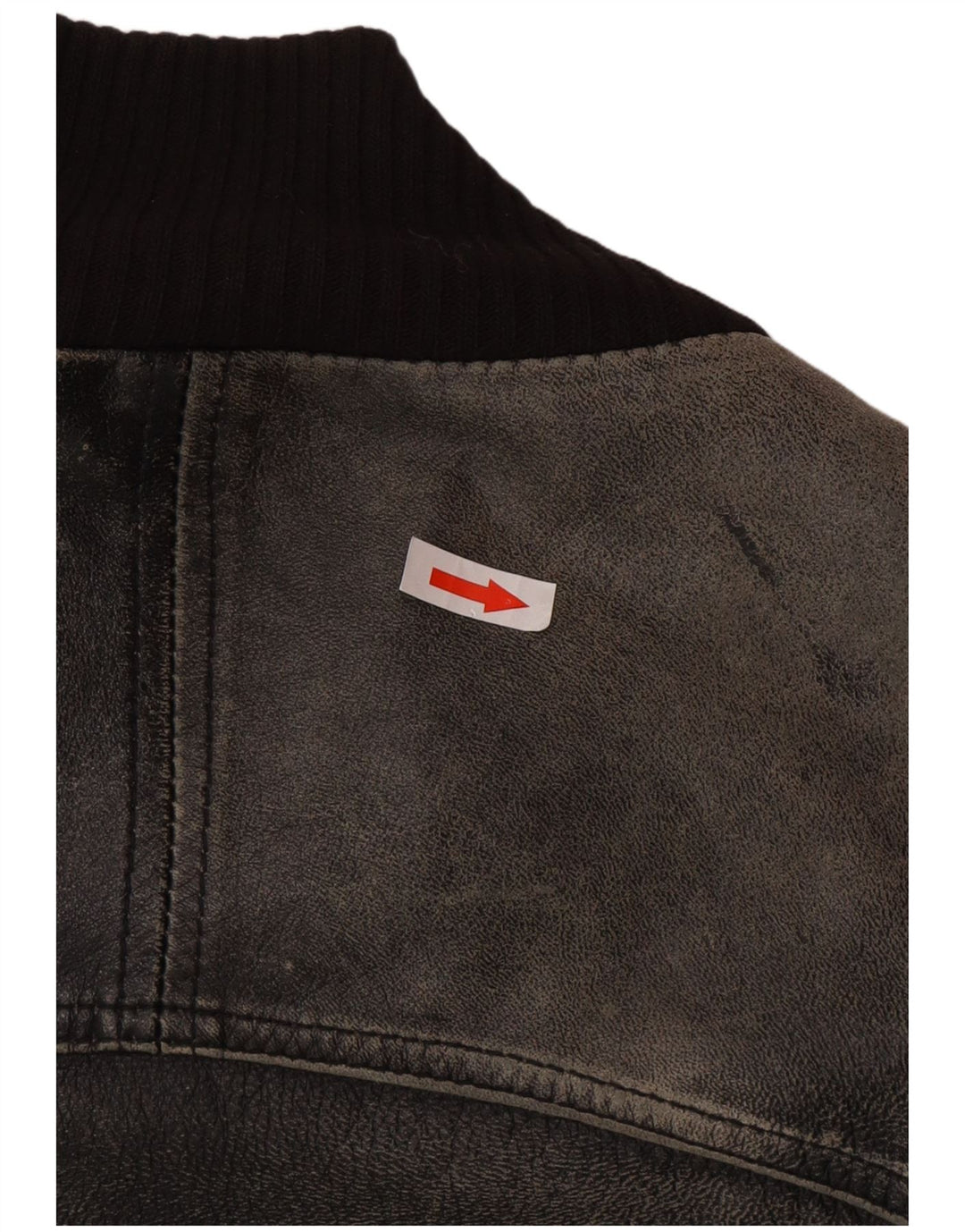 Jaqueta de couro masculina vintage UK 38 couro preto médio