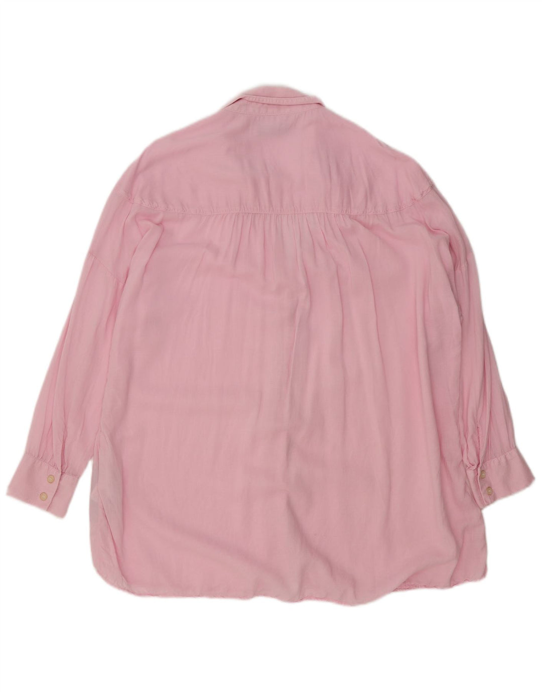 Zara Camisa Oversized Feminina Reino Unido 6 XS Rosa Lyocell