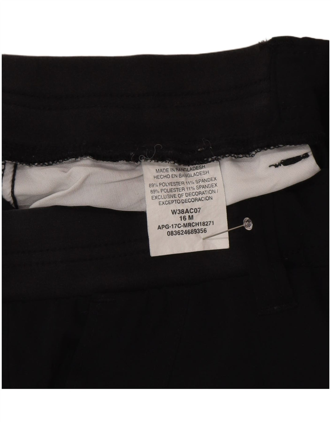 Calça feminina Lee Raiders Cargo Capri US 16 2XL W34 L20 poliéster preto