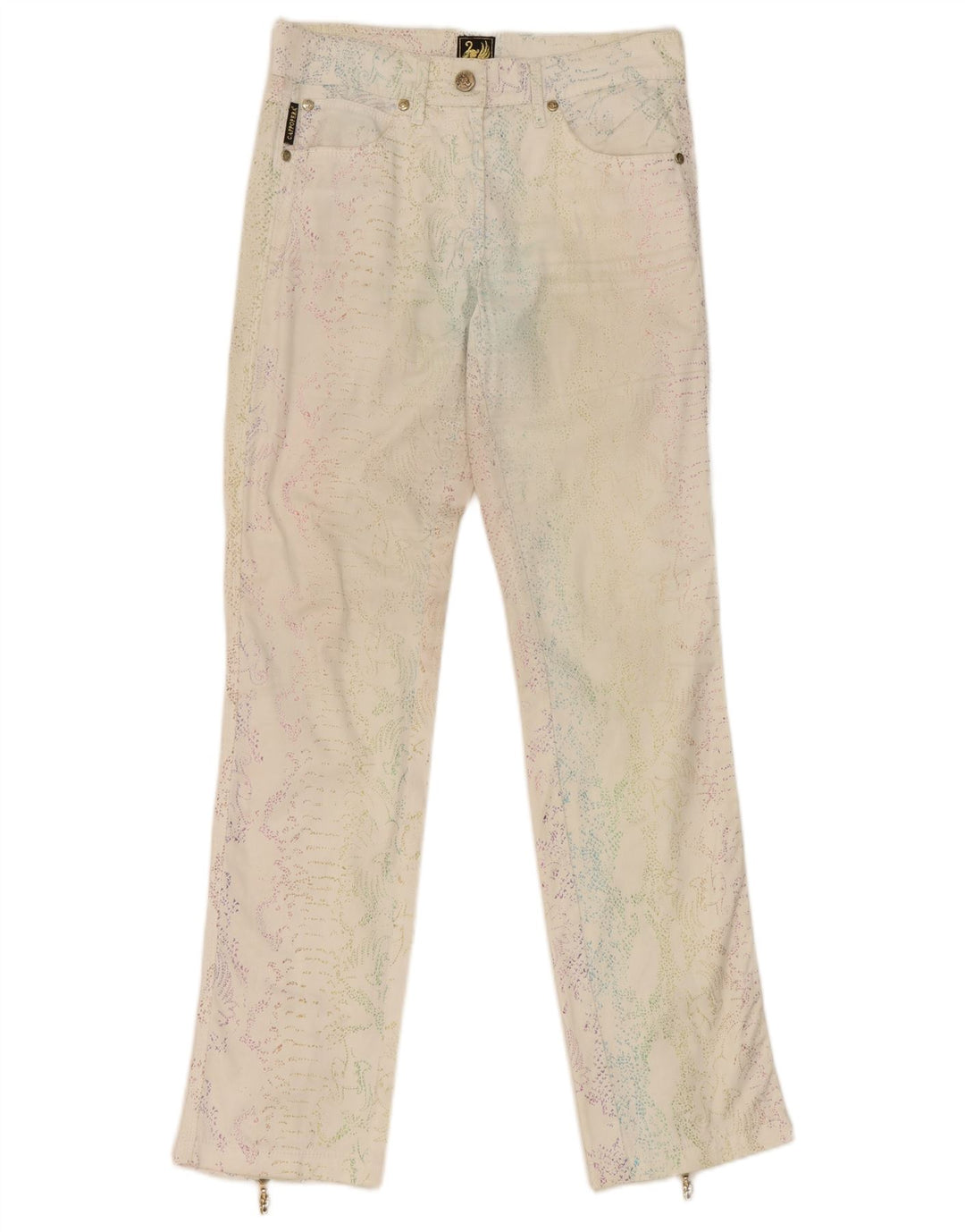 Calça casual feminina Cappopera IT 42 médio W26 L29 branco
