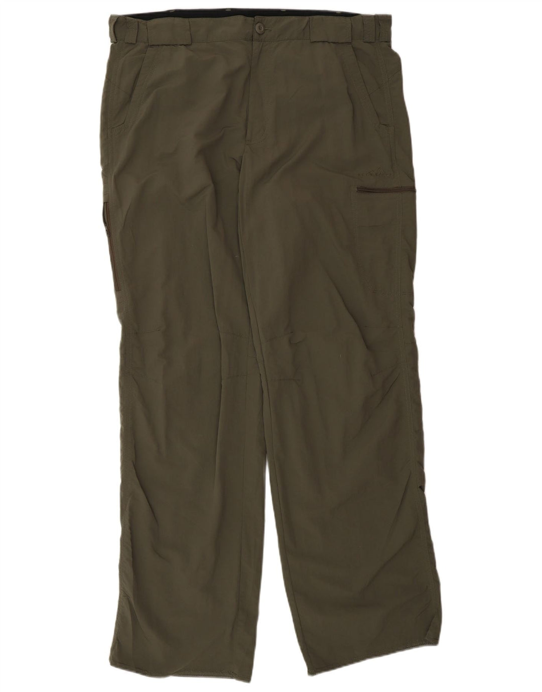 Calça cargo reta masculina Eddie Bauer W36 L34 poliéster cáqui