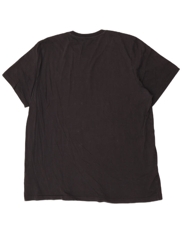 Adidas Mens Regular Graphic T-Shirt Top 2XL Black Cotton