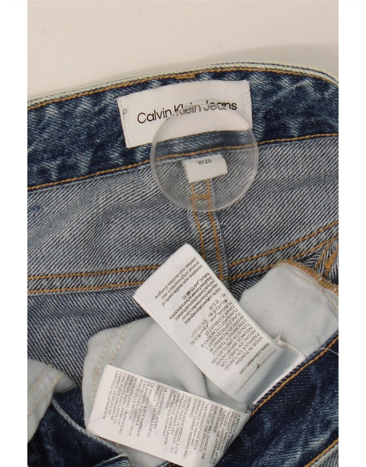 Calça jeans feminina CALVIN KLEIN desgastada W28 L28 algodão azul