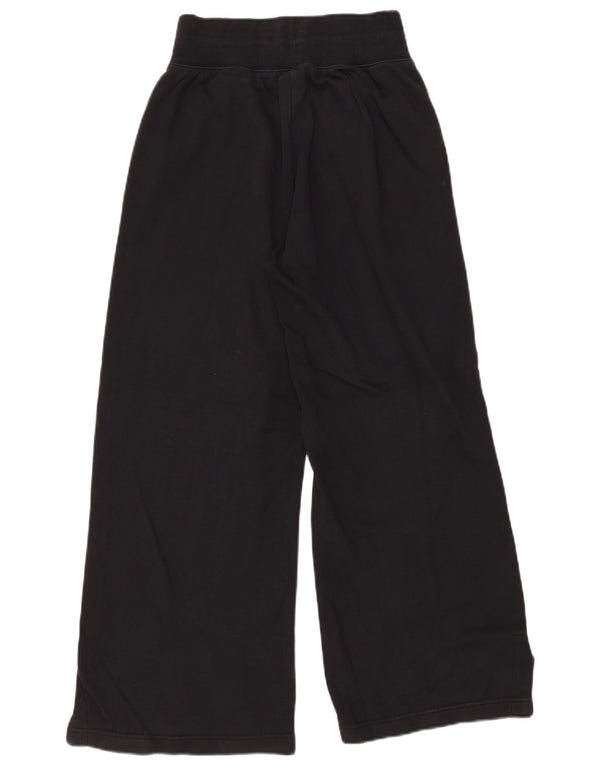 Calça de treino feminina Nike com perna larga UK 10 pequena de algodão preto