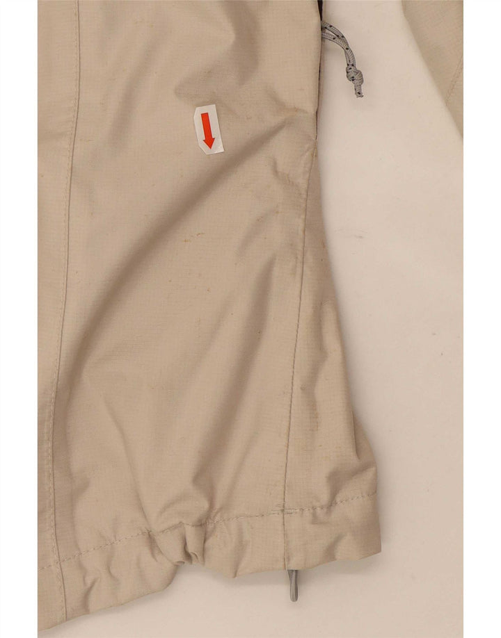 Jaqueta de chuva feminina com capuz grande The North Face Reino Unido 10 pequena bege nylon