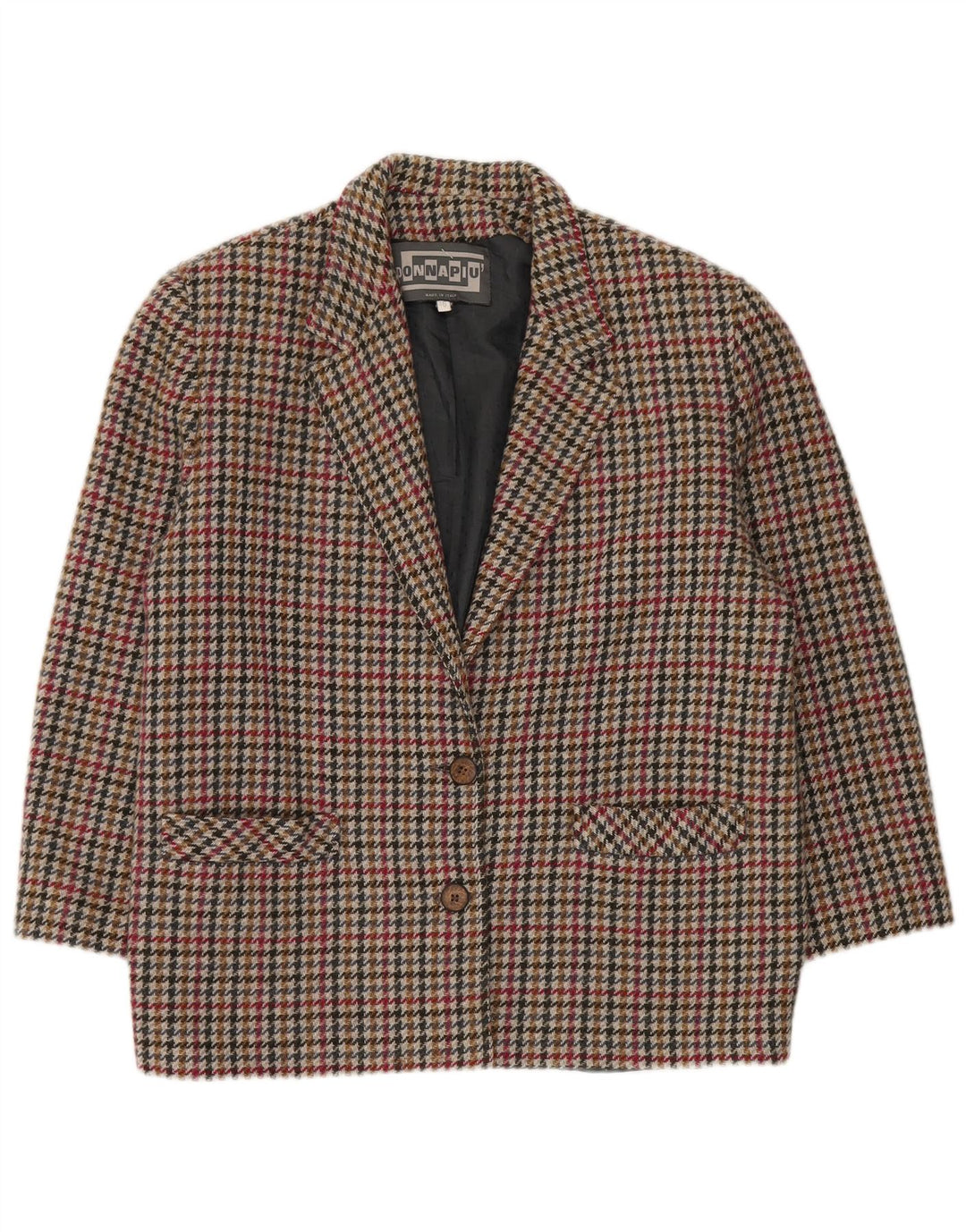 Jaqueta blazer feminina Donna Piu de grandes dimensões com 2 botões IT 46 verde grande