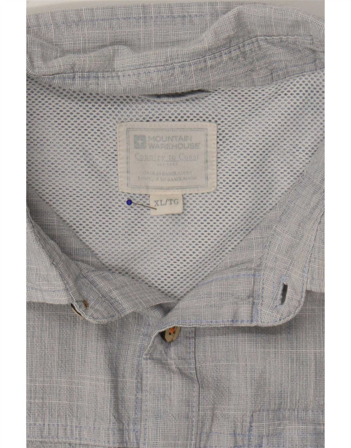 Camisa masculina de manga curta Mountain Warehouse XL azul