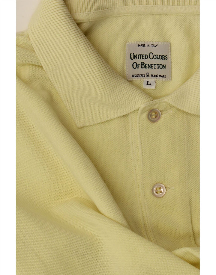 Camisa pólo masculina BENETTON grande amarelo