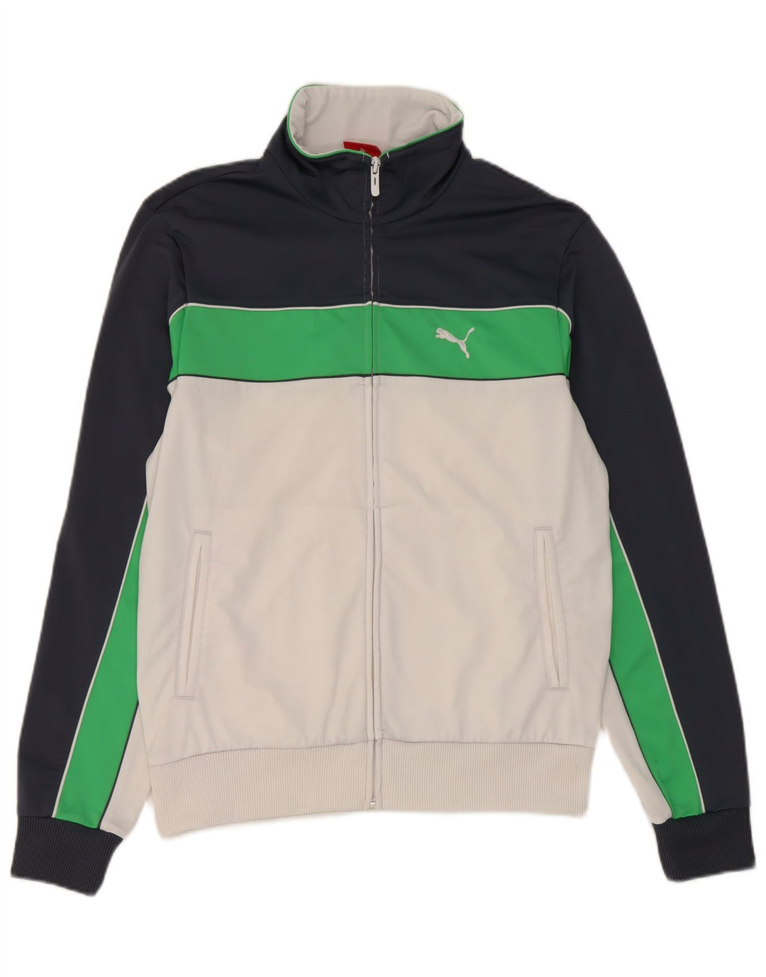 Puma Mens Tracksuit Top Jacket Médio Branco Colourblock Poliéster
