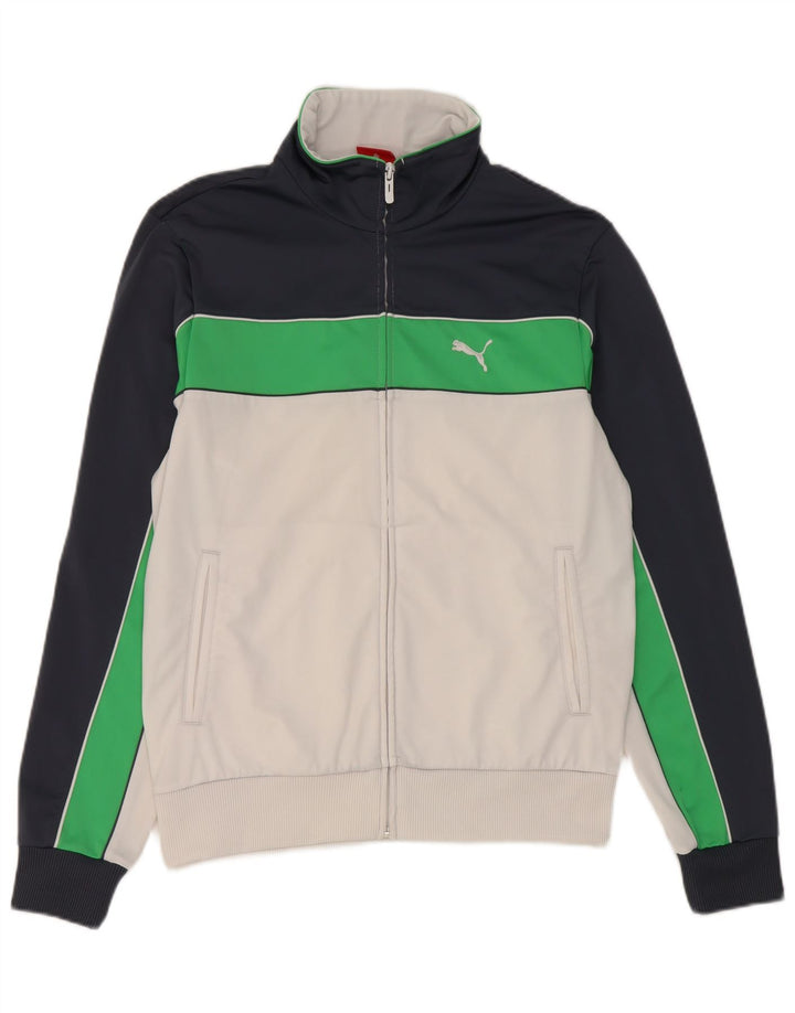 Puma Mens Tracksuit Top Jacket Médio Branco Colourblock Poliéster