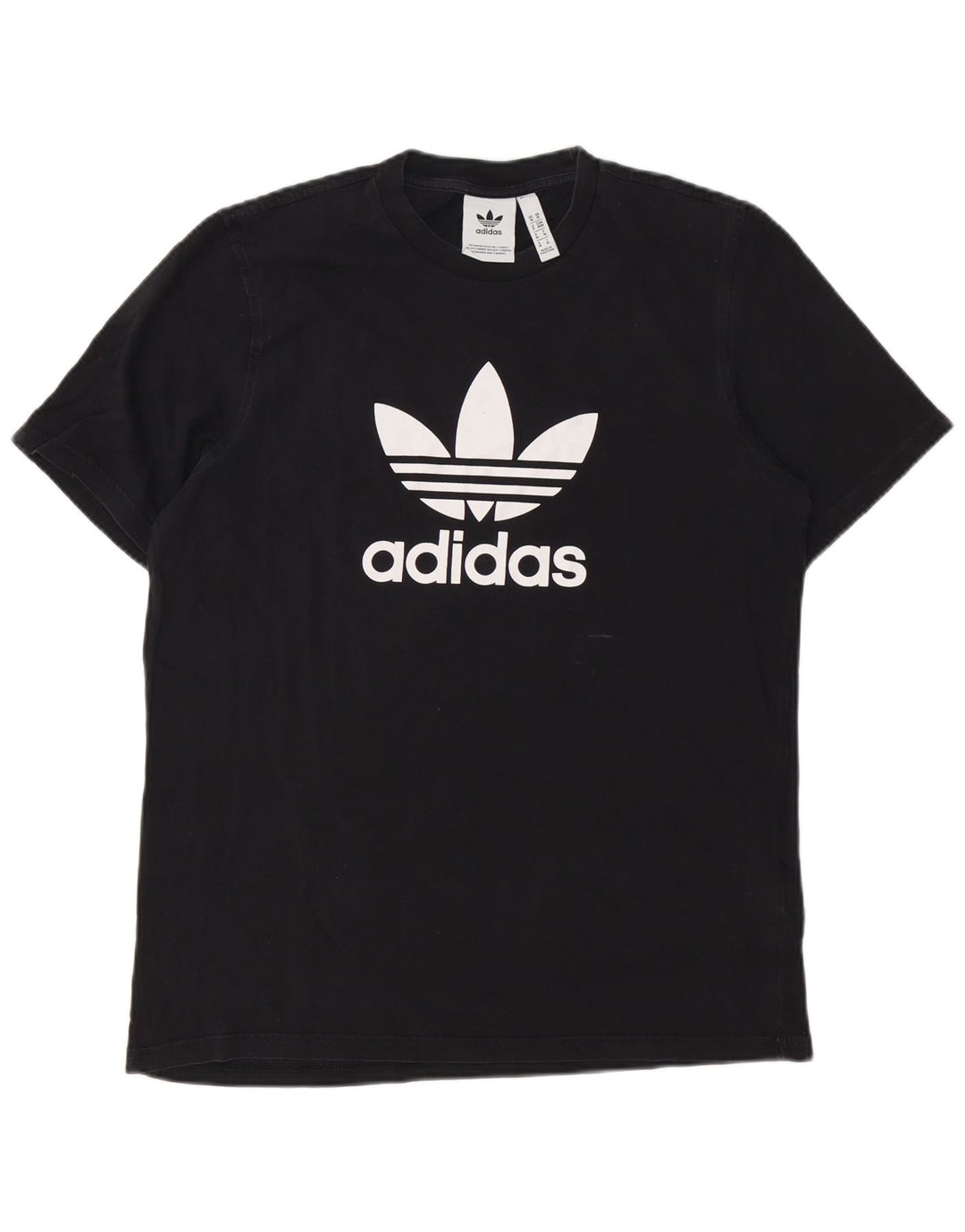 ADIDAS Mens Graphic T-Shirt Top Médio Algodão Preto