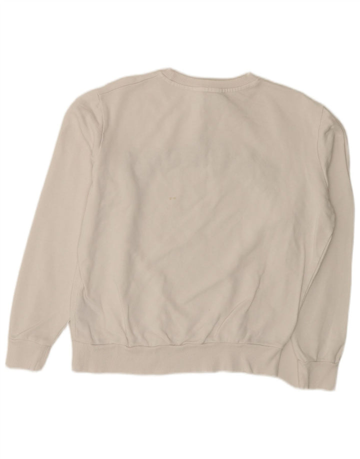 Suéter feminino com estampa gráfica grande RICHMOND Reino Unido 10 pequeno branco