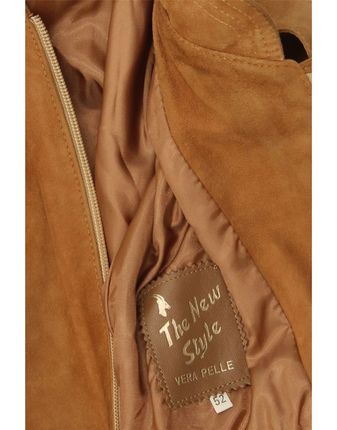 Jaqueta masculina vintage de camurça IT 52 XL couro bege