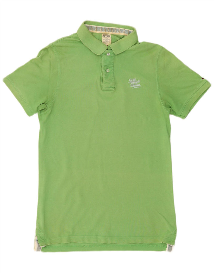 Camisa polo masculina TOMMY HILFIGER algodão verde médio
