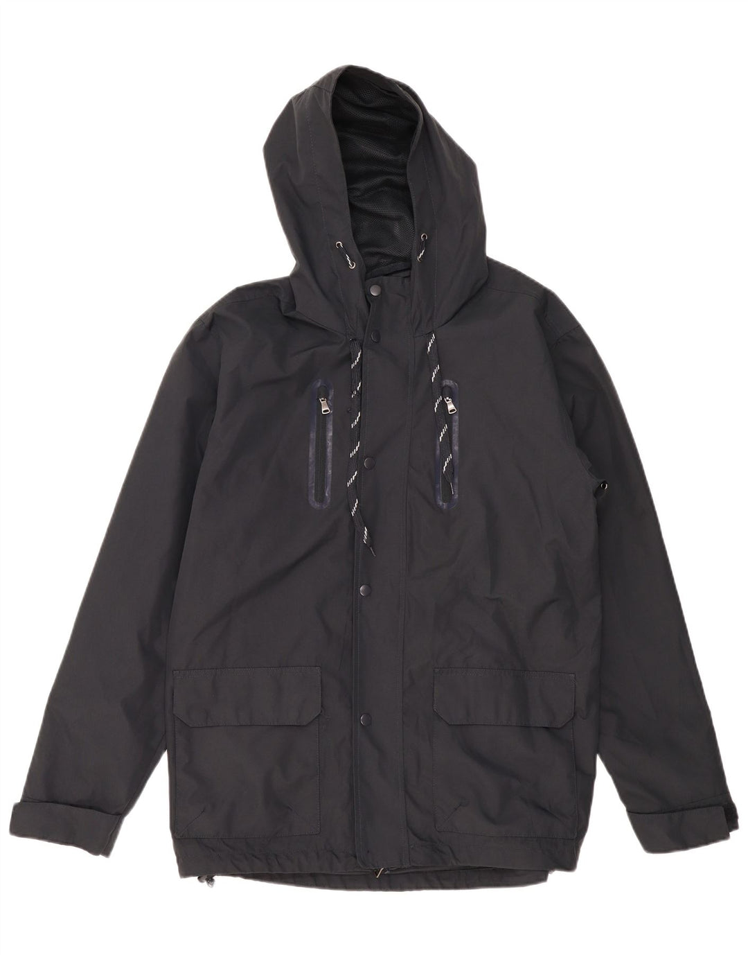 Jaqueta corta-vento masculina com capuz Brugi IT 52 XL azul marinho