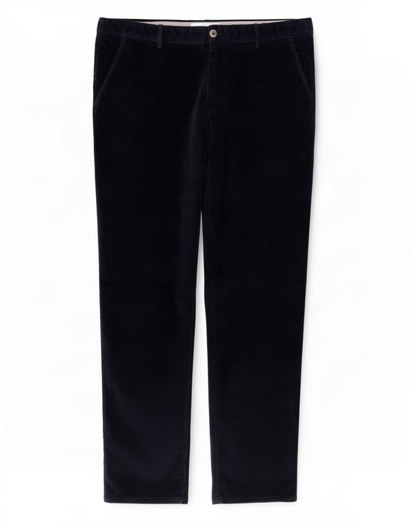 Calça masculina de veludo cotelê Massimo Dutti Slim Fit EU 46 XL W36 L31 azul marinho