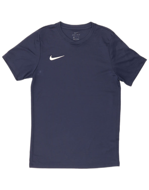 Nike Mens Dri Fit T-Shirt Top Small Navy Blue Polyester