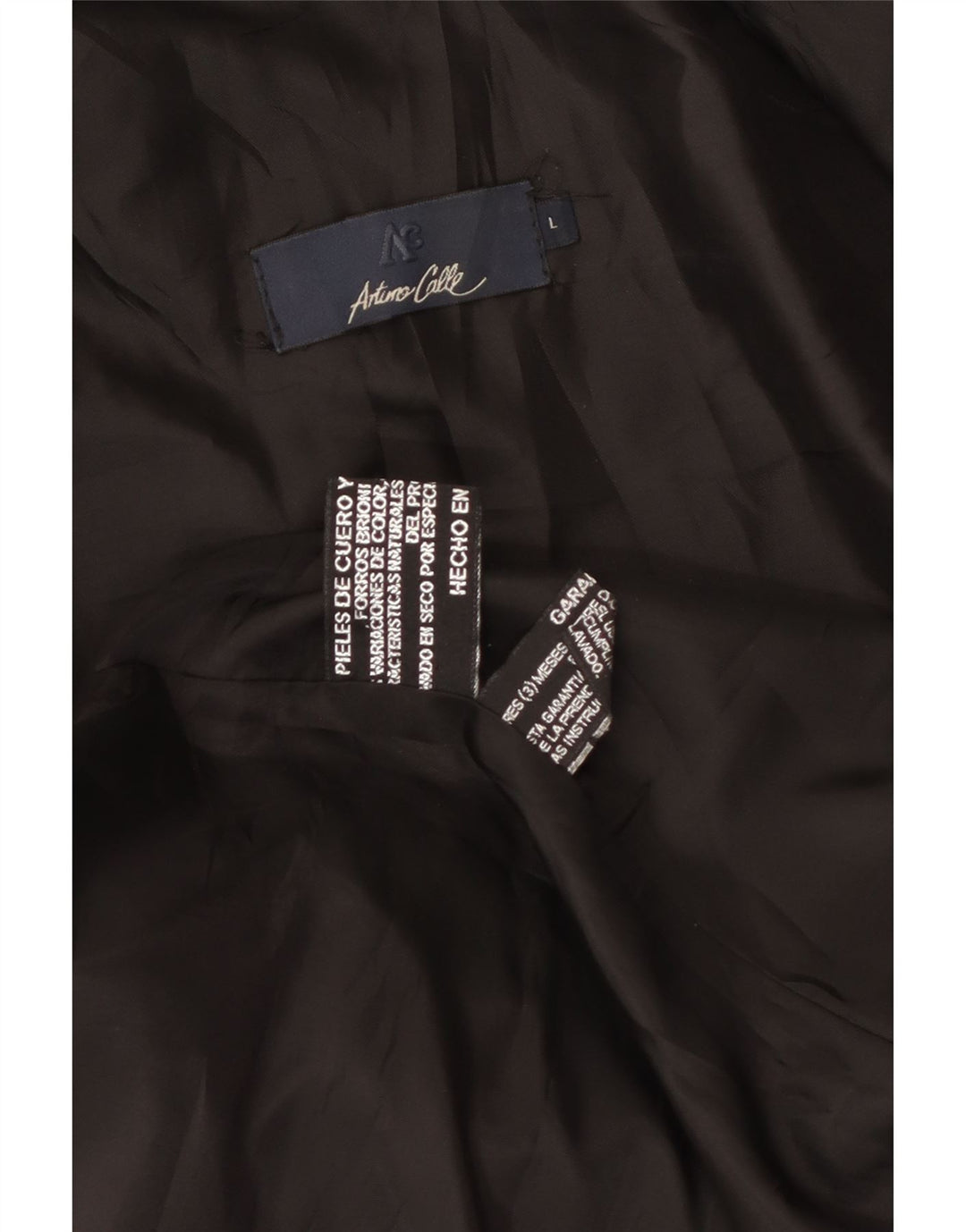 Jaqueta de couro masculina Arturo Calle Reino Unido 40 grande couro preto