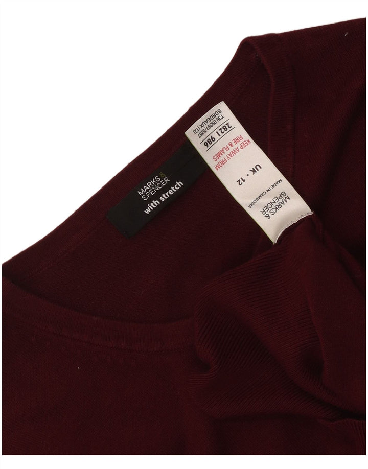 Suéter cardigã feminino Marks & Spencer UK 12 viscose marrom médio