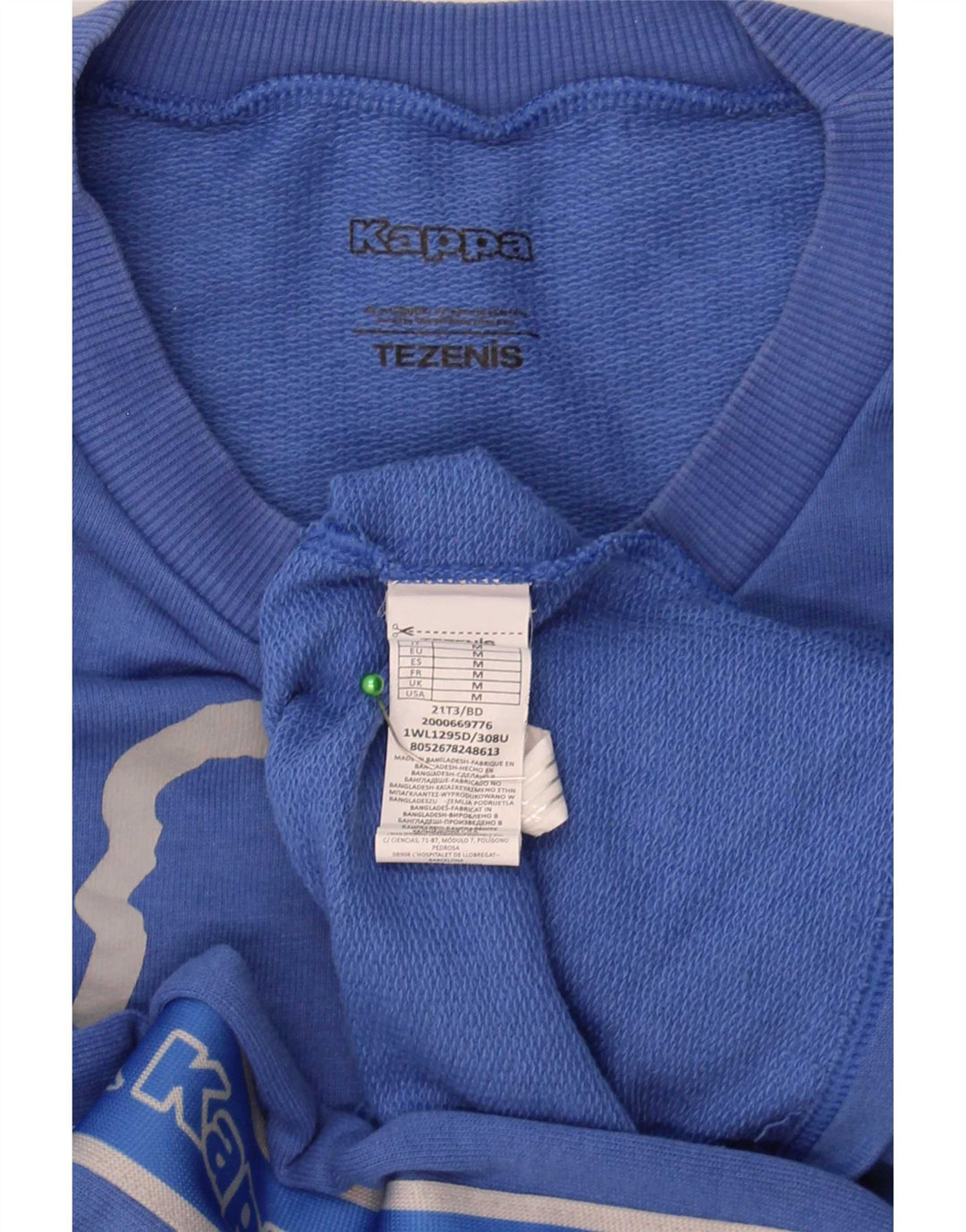 Kappa feminino Tezenis Crop Graphic moletom jumper UK 14 médio azul